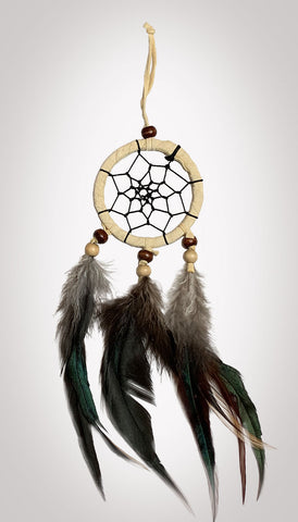 Item #owg006 – 1 Dozen 2-1/2" Tan 3 Drop Dream catcher Sets