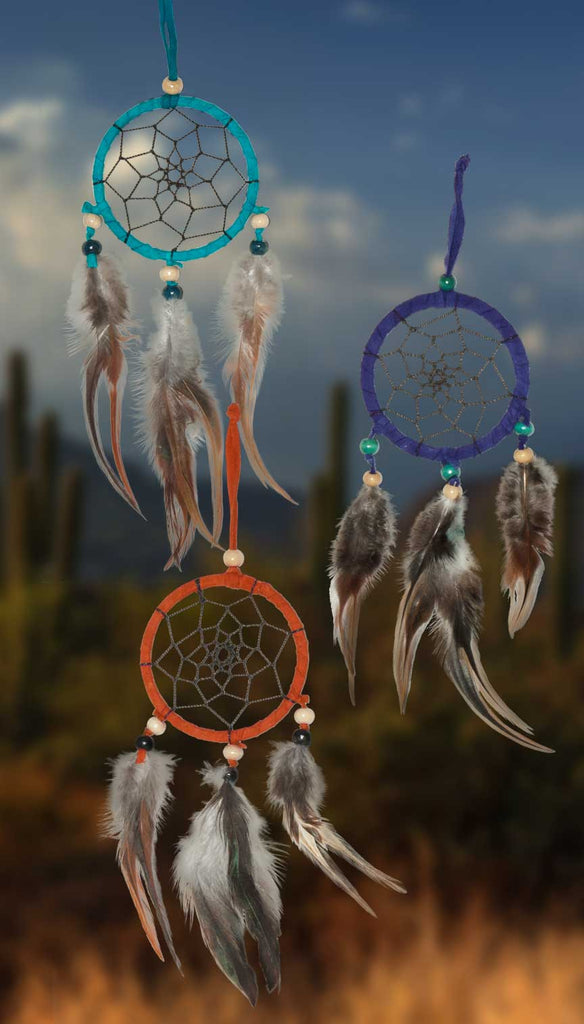 Item #owg015 - 1 Dozen 3 Drop Dream catcher Set (Cool colors